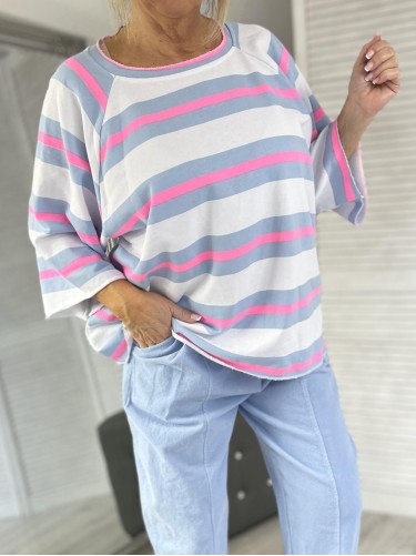 BLUZKA PASKI MUMU BŁĘKIT&BLUE