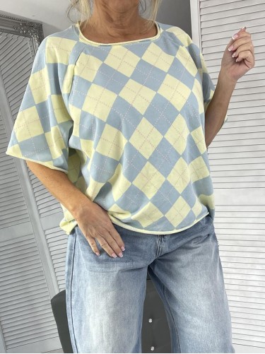 BLUZKA MUMU ROMBY YELLOW