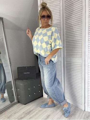 BLUZKA MUMU ROMBY YELLOW