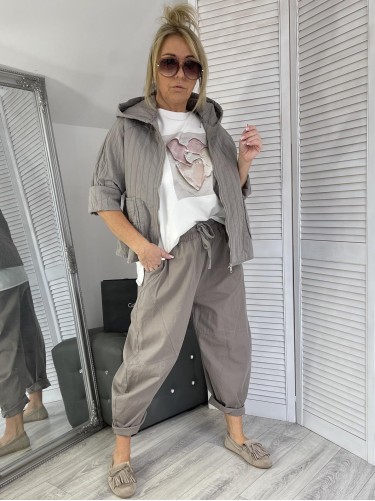 BLUZKA LASER HEART WHITE