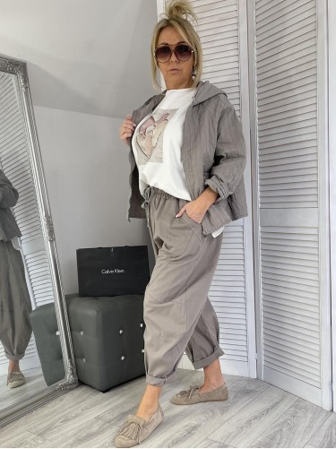 SPODNIE STELLA MILANI BALLON FANGO