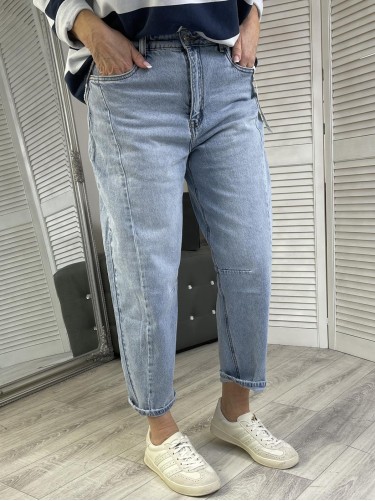 SPODNIE JEANS BALOON FIT BLUE