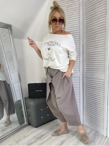 BLUZKA LASER SOCIAL CLUB EKRU