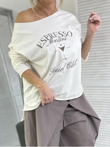 BLUZKA LASER SOCIAL CLUB EKRU