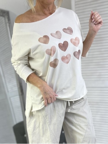 BLUZKA LASER SERDUSZKA EKRU