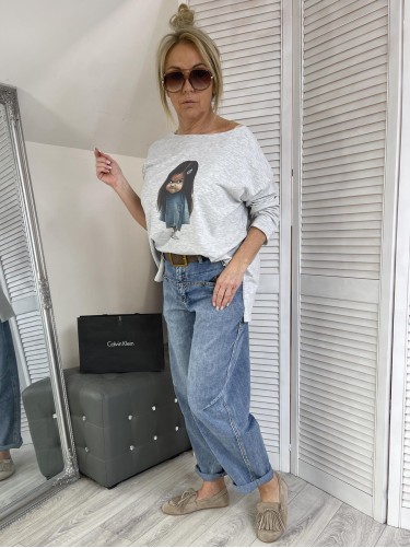 BLUZKA LASER FOCH GREY MELANŻ