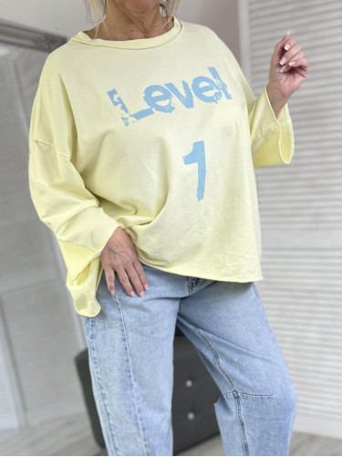 BLUZKA OVERSIZE LEVEL 1 YELLOW +SIZE