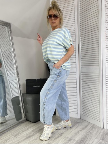 SPODNIE  BALLOON FIT NAPY BLUE