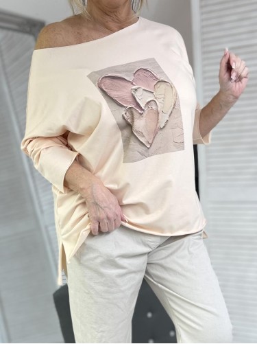 BLUZKA LASER HEART ŁOSOŚ