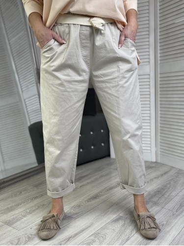 SPODNIE MOONLIGHT&PASEK BEIGE