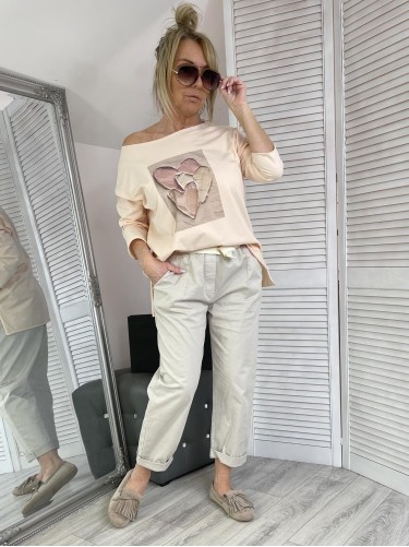 SPODNIE MOONLIGHT&PASEK BEIGE