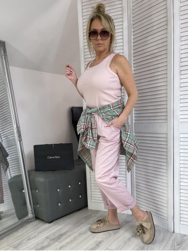 SPODNIE MOONLIGHT&PASEK PUDER