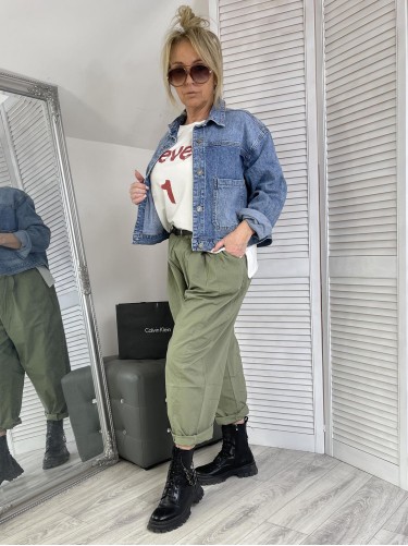 BLUZKA LASER LEVEL 1 RED&EKRU