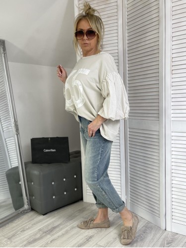 BLUZKA MUJEA 65 OVERSIZE BEIGE