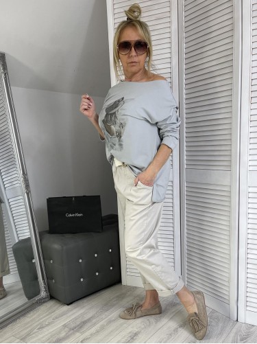 BLUZKA KAPELUSZ LASER GREY