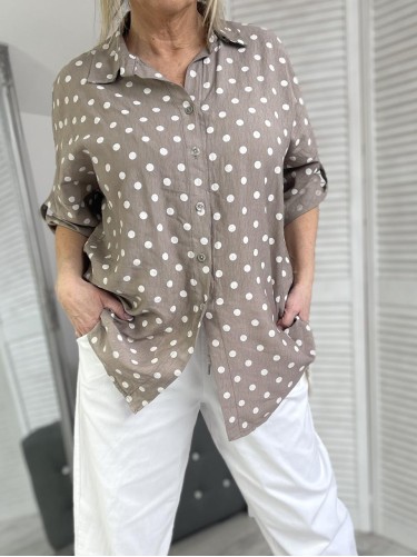 KOSZULA ITALY GROSZKI FANGO