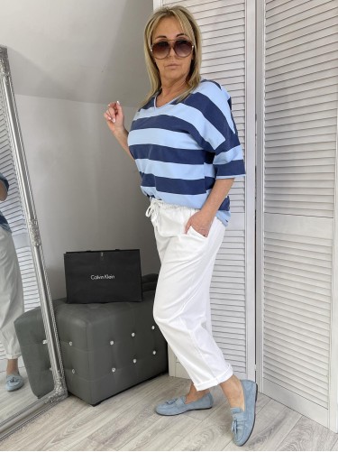 BLUZKA PASY MICHELLE GRANAT&BLUE