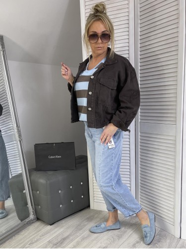 BLUZKA PASY MICHELLE BLUE&BRONZE