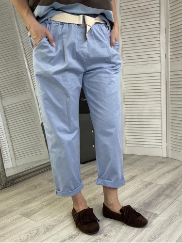 SPODNIE MOONLIGHT&PASEK BŁĘKIT