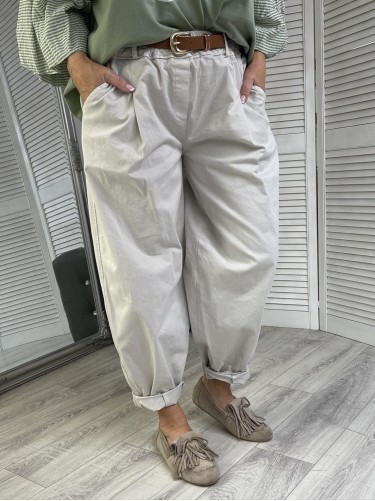 SPODNIE ITALY BALLON BEIGE