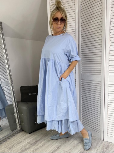 SUKIENKA ITALY STELLA MILANI BŁĘKIT