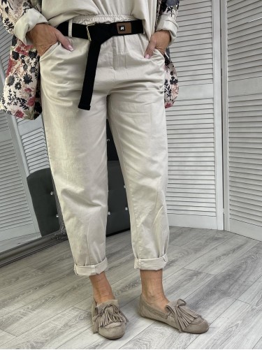 SPODNIE ITALYNEST&PASEK CREME