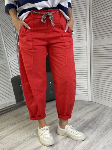 SPODNIE ITALY NAIF RED