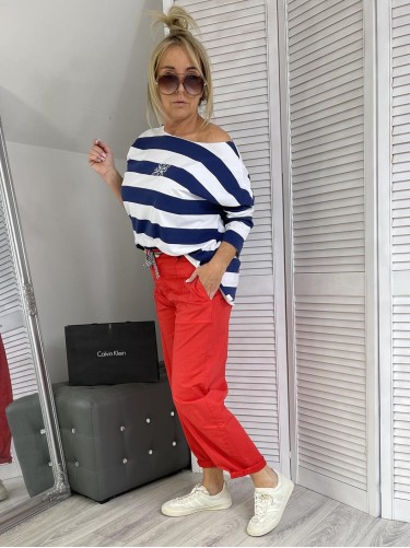 SPODNIE ITALY NAIF RED