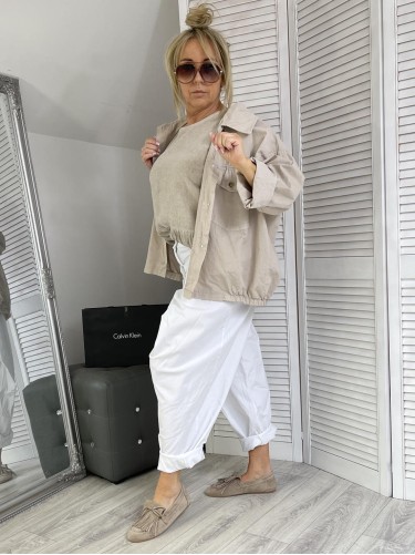 SPODNIE ITALY HELLO MYA WHITE