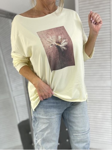 BLUZKA LASER MARGARETKA BANAN