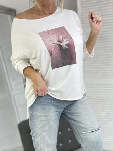 BLUZKA LASER MARGARETKA EKRU