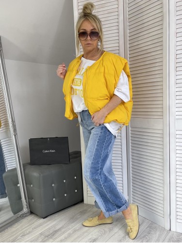 BLUZKA LIMITED EDITION YELLOW&WHITE + SIZE