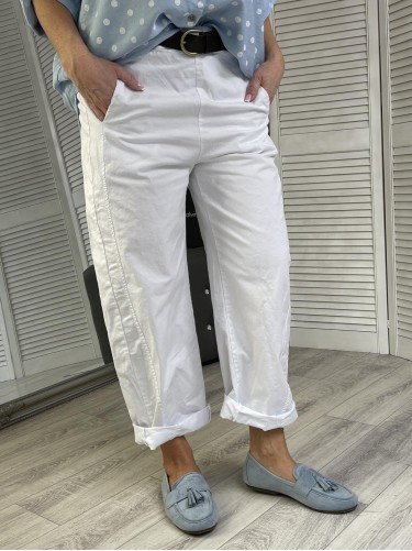 SPODNIE NEST &PASEK WHITE