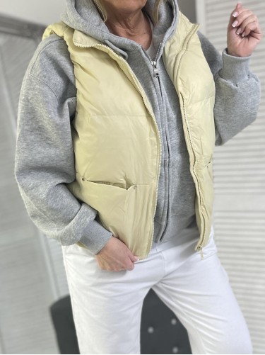 KAMIZELKA CIENKA PUCHOWA YELLOW