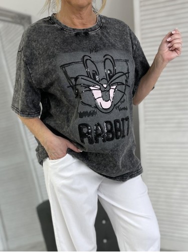 T-SHIRT RABBIT DEKATYZ GRAFIT