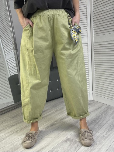 SPODNIE ITALY ZAWIESZKA GROSZEK