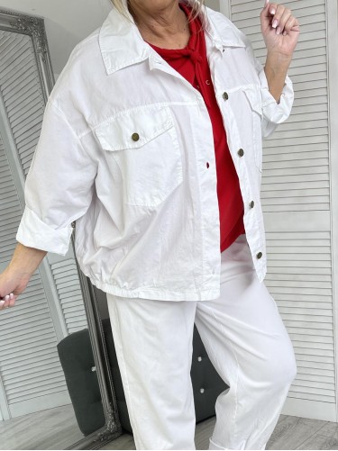 KURTKA OVESIZE ROSA STYLE WHITE