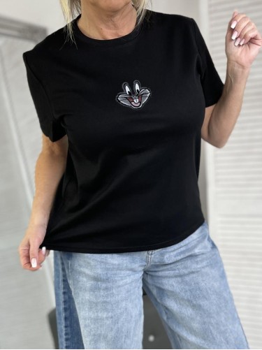 T-SHIRT RABBIT BLACK