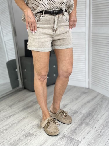 SZORTY JEANS MOM MOCCA