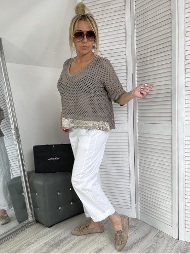 BLUZKA ITALI LIVANS AŻUR FANGO