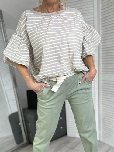 BLUZKA ITALY MOONLIGHT PASKI BEIGE