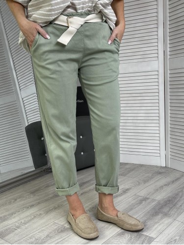 SPODNIE LIVANS&PASEK ITALY SZAŁWIA