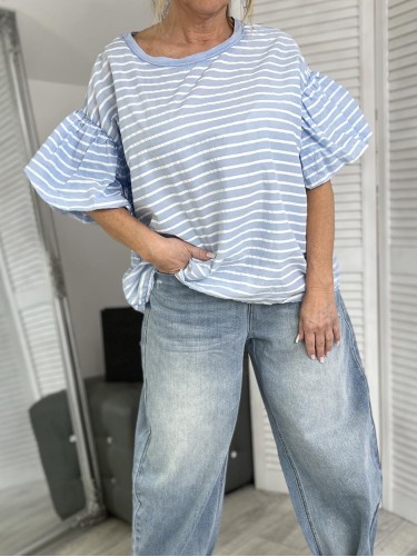 BLUZKA ITALY MOONLIGHT PASKI BŁĘKIT