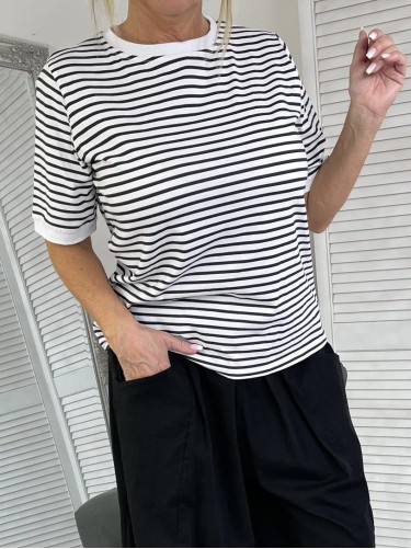 T-SHIRT AZARA PASKI BLACK&WHITE