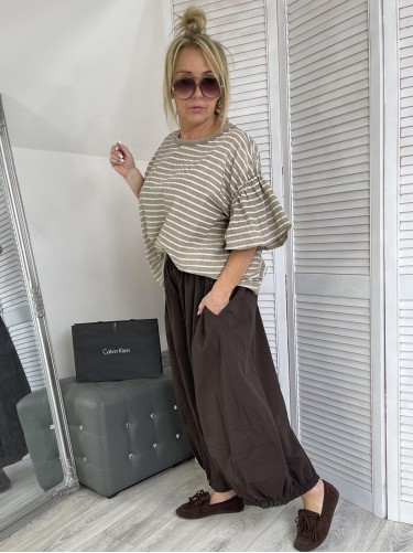 BLUZKA ITALY MUMU PASKI TABACCO