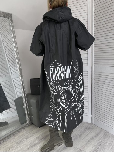 PŁASZCZ PRZECIWDESZCZOWY FUNNY BLACK