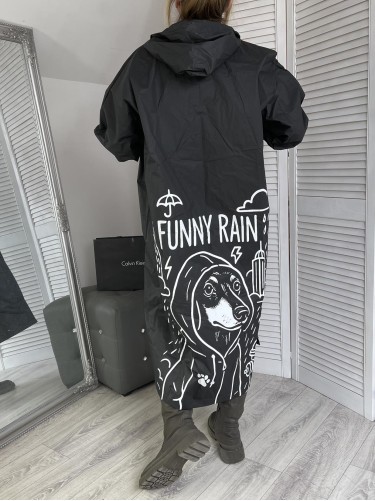 PŁASZCZ PRZECIWDESZCZOWY FUNNY BLACK