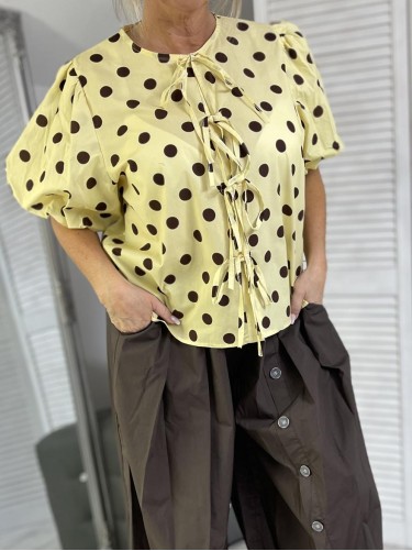 BLUZKA ITALY ZETTA GROSZKI YELLOW