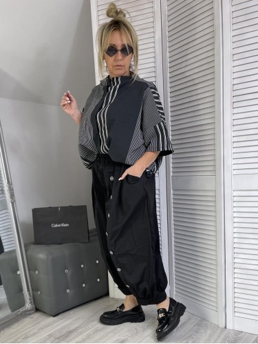 SPODNIE ITALY LULU FIRENZE BLACK