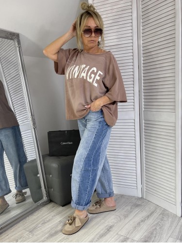 BLUZKA DEKATYZ VINTAGE MOCCA